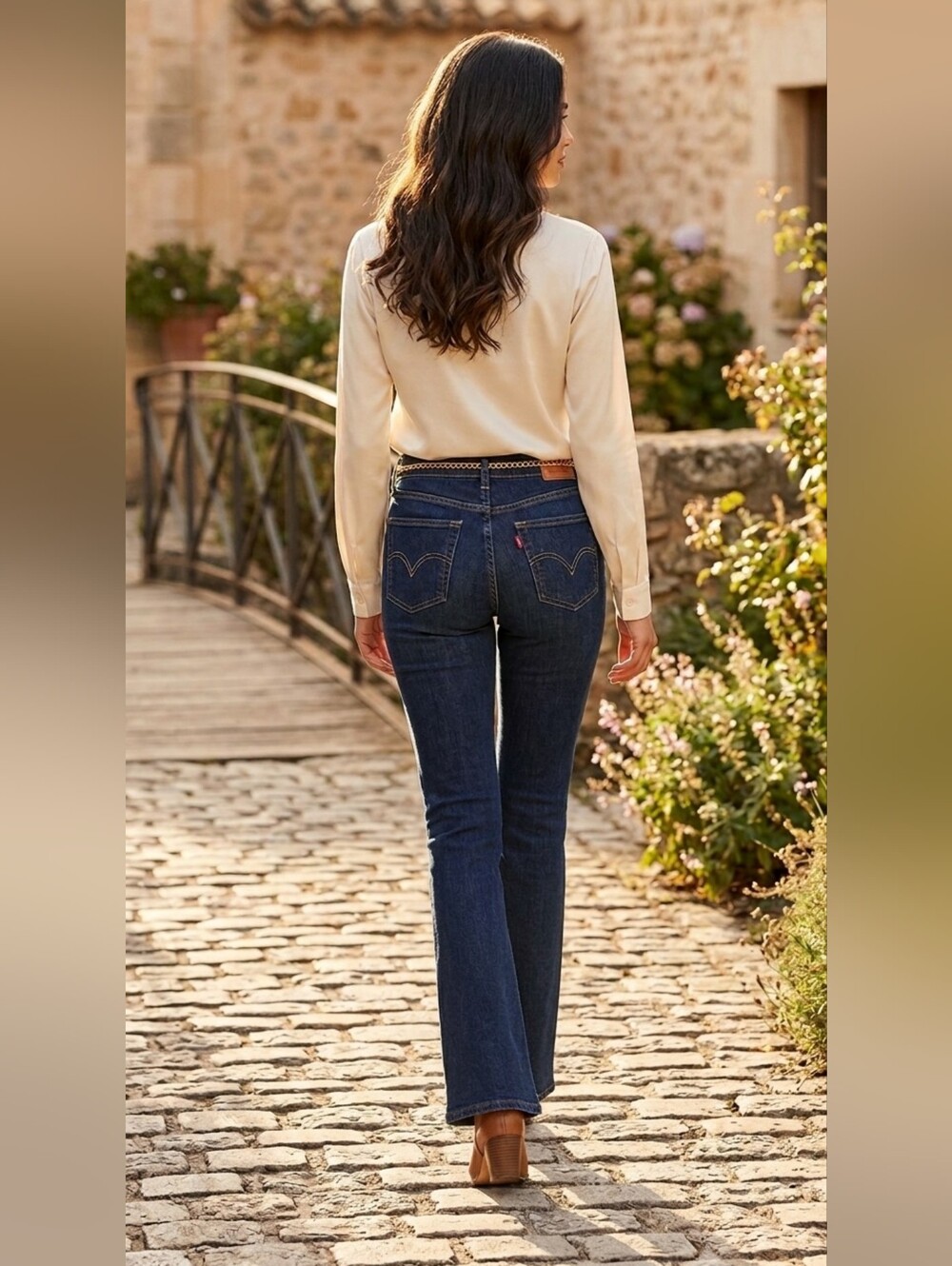 Levi's Dark Indigo Curvy Cut Straight-Leg Women's Jeans